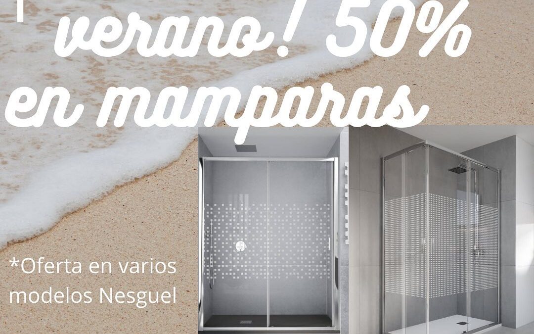 ¡oferta! 50% de descuento en mamparas de baño